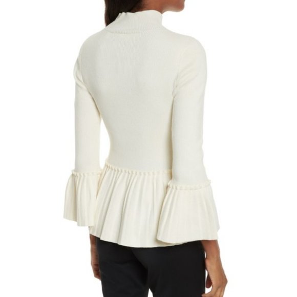 Ted Baker lislie Peplum Ivory/White Sweater - TB  4 - Picture 6 of 15